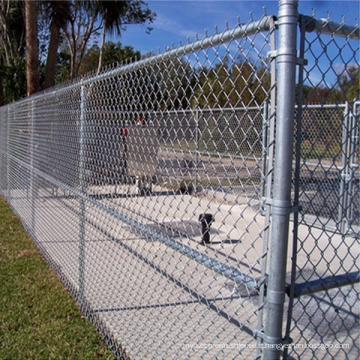 Panneaux de clôture à mailles de chaîne galvanisés de calibre 9
